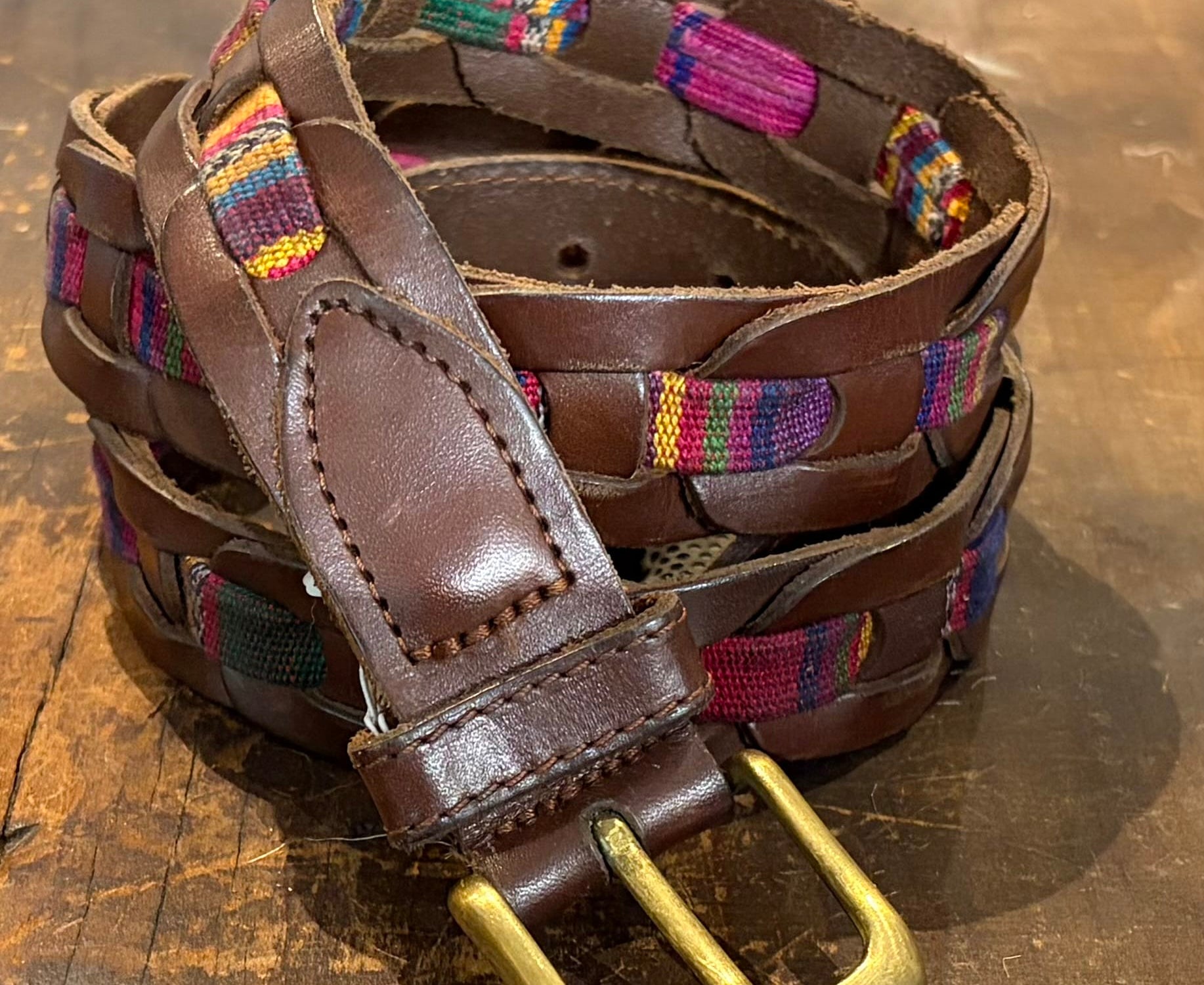 Sistergolden Vintage Link Guatemalan Belt 40”