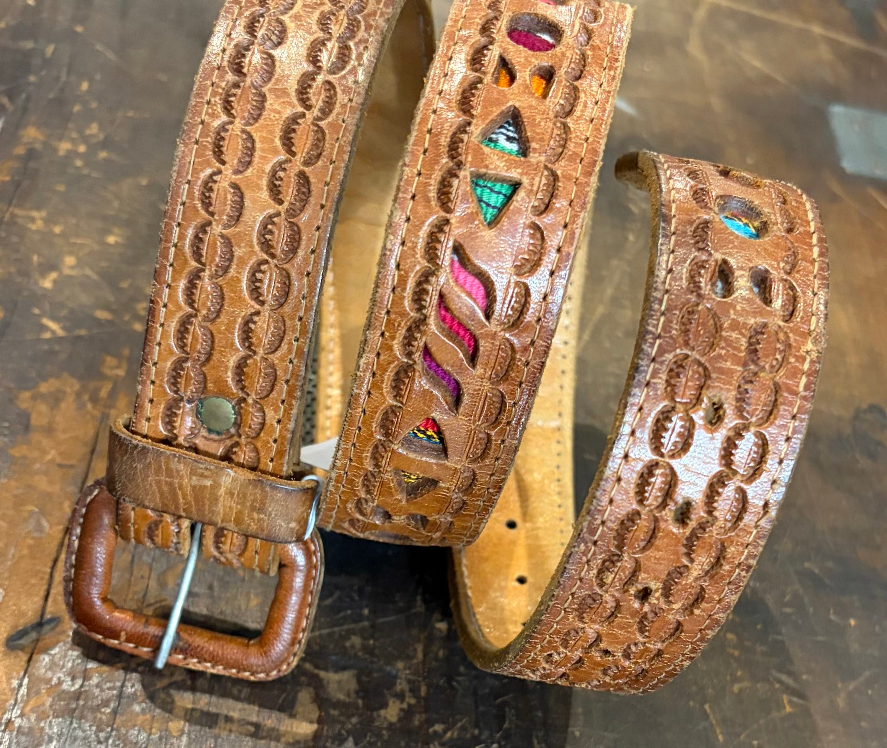 Sistergolden Vintage Paisley Guatemalan Belt 35”