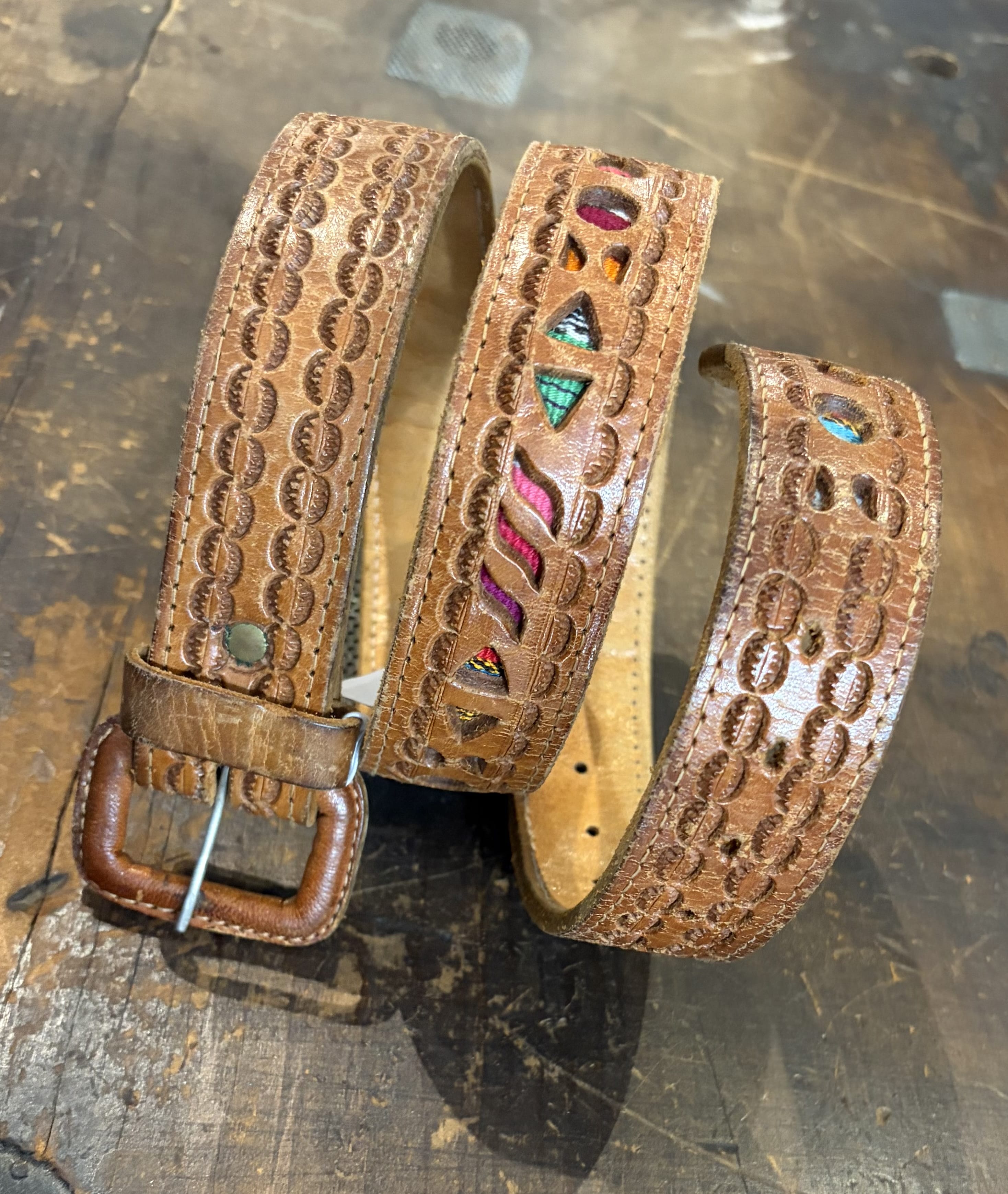 Sistergolden Vintage Paisley Guatemalan Belt 35”