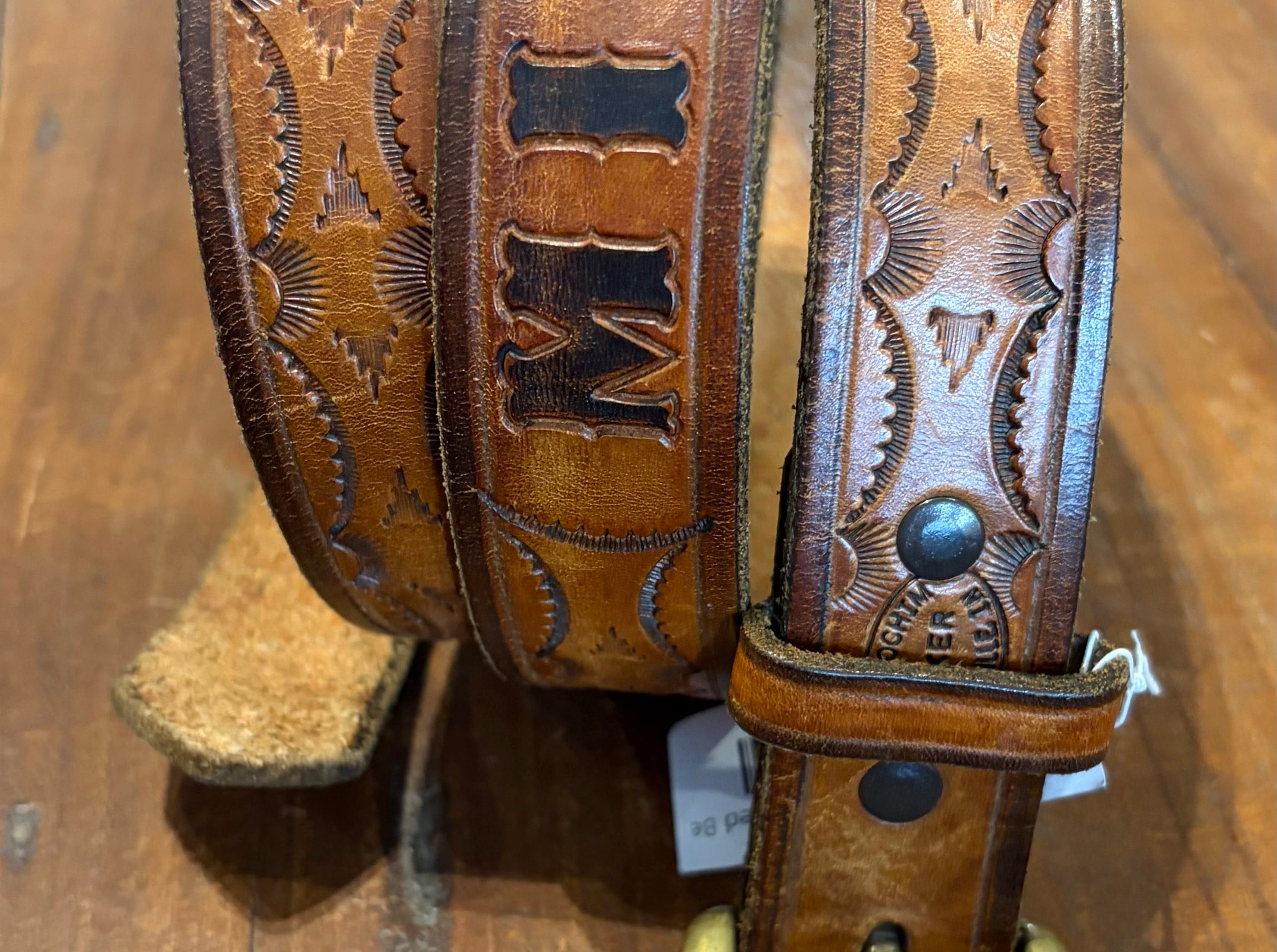 Sistergolden Vintage Radial Hand Tooled Belt 42”