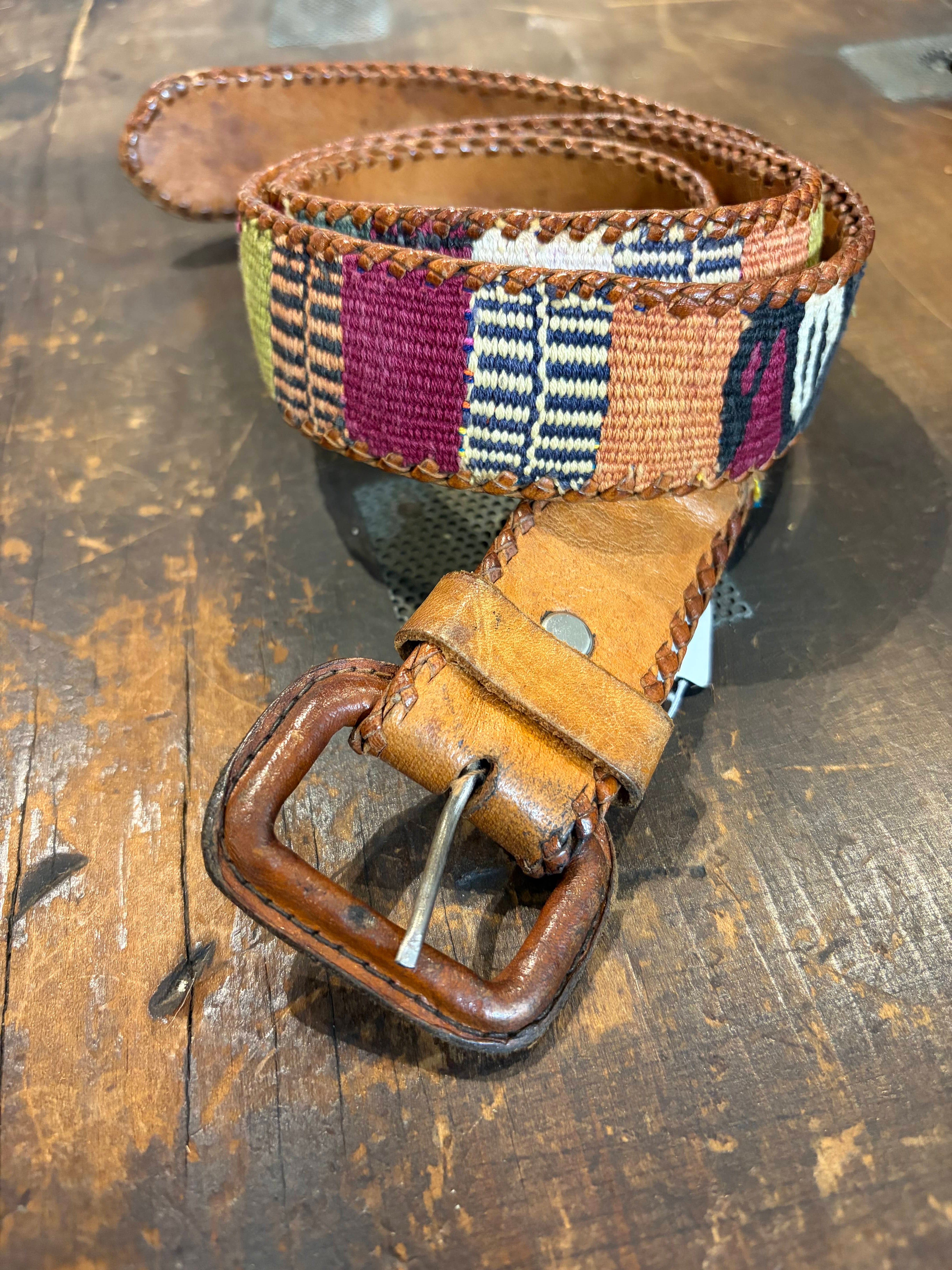 Sistergolden Vintage Rain Guatemalan Belt 37”