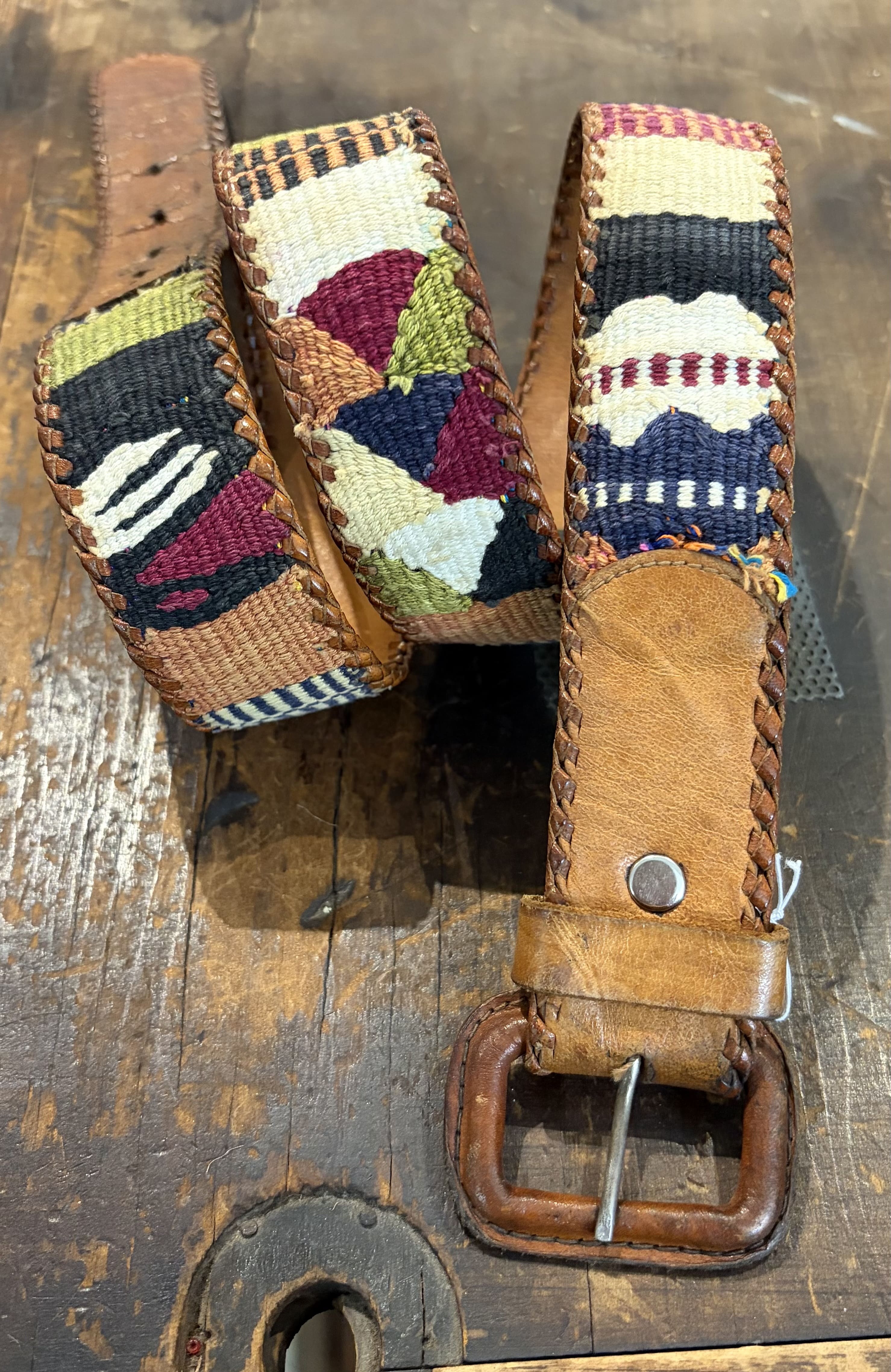 Sistergolden Vintage Rain Guatemalan Belt 37”