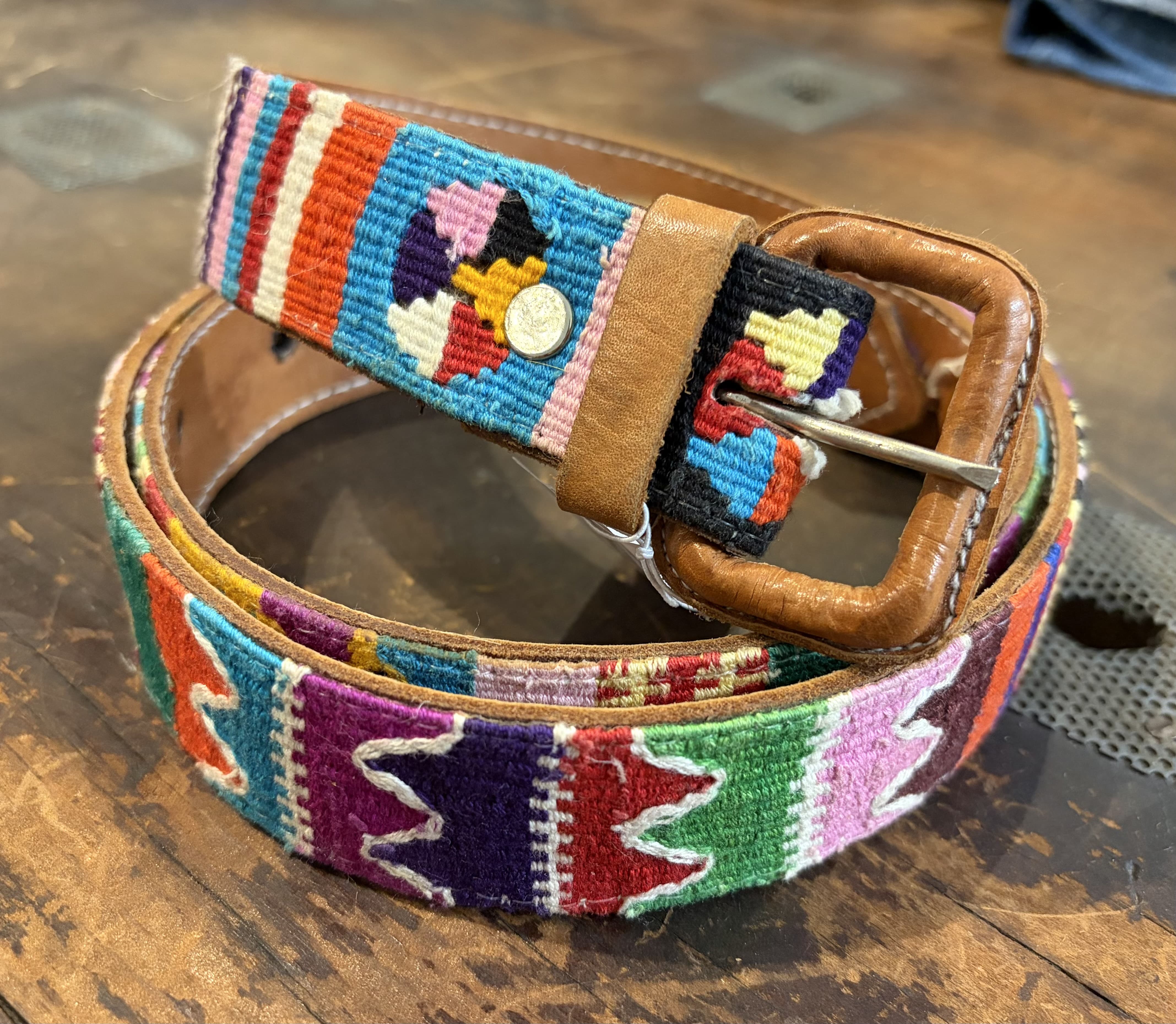 Sistergolden Vintage Wave Guatemalan Belt 46”