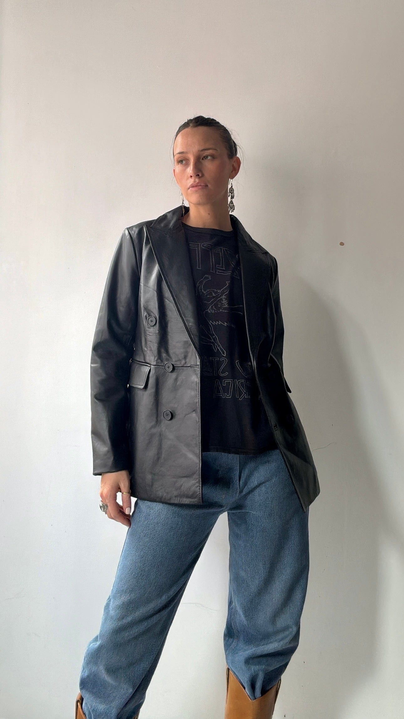 Lethal Leather Blazer, Witchery, Sistergolden